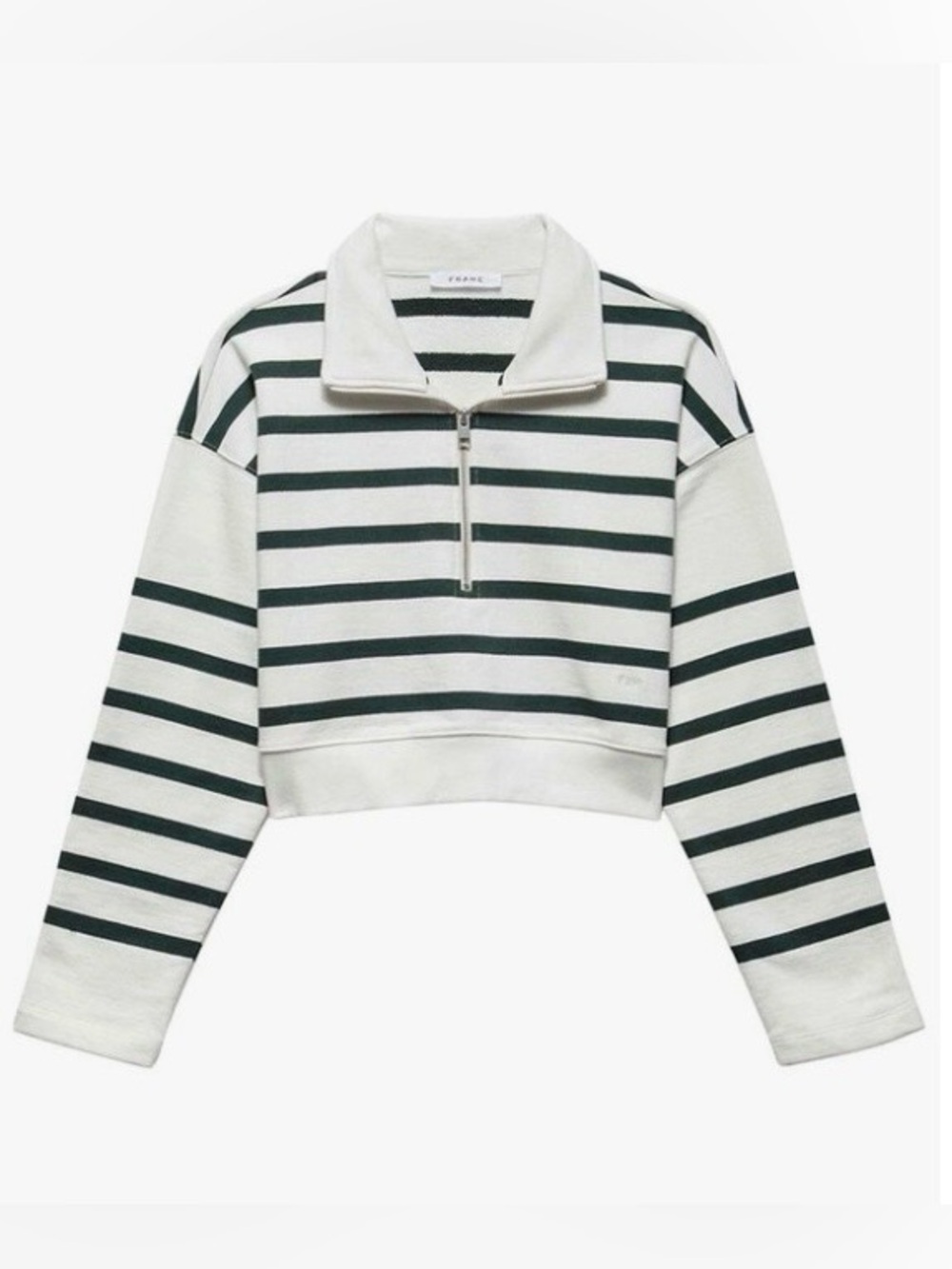 Frame Pine Multi Cropped Half Zip Pullover Size XS